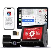 Cobra Smart Dual View Front and Rear Dash Cam (SC 250R) – True 4K Resolution, 360 Alerts, Parking...