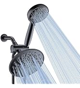 FEELSO Shower Head with Handheld Spray, 8" High Pressure Rain Showerhead | 7+8 Modes Dual Shower ...