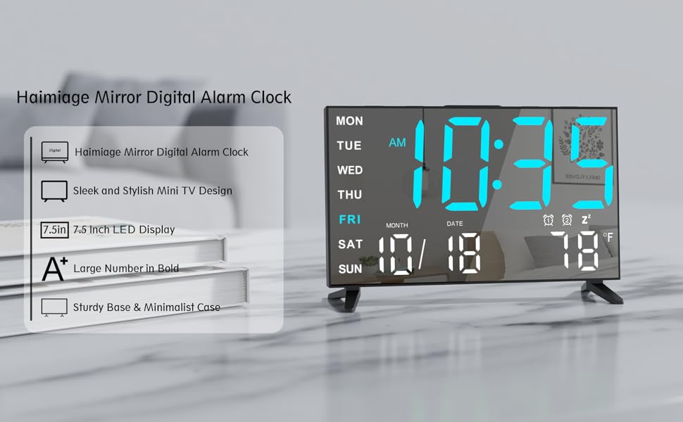 Sleek and Stylish Mini TV Design Alarm Clock