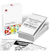 Phomemo 3"x5" Foldable Card Paper for M03C Flashcards Printer, No Self-Adhesive Flashcard Paper f...
