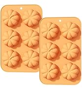 2 Pcs Pumpkin Cake Pan, 3D Silicone Pumpkin Molds for Baking Halloween Thanksgiving Dessert Mouss...