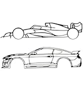 ZHUOAOO 17.7-Inch Metal Car Wall Art - Racing Silhouette Car Decor for Room, Man Cave & Garage, A...