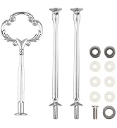 Happy Will 3 Tier 14" Heavy Metal Cake Stand Holder Fruit Plate Stand Fitting Hardware Rod with S...