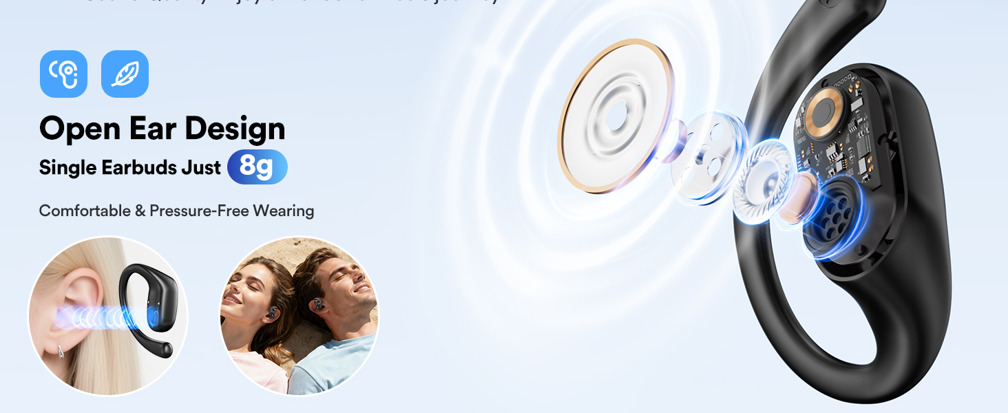 open ear headphones wireless bluetooth