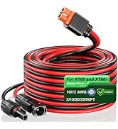 Bateria Power 10AWG XT60i Connector Cable, 10 Gauge 10FT Solar to XT60i Extension Cable for RV Fo...