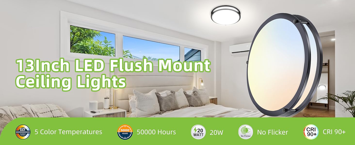 Flush Mount LED Ceiling Light Fixture