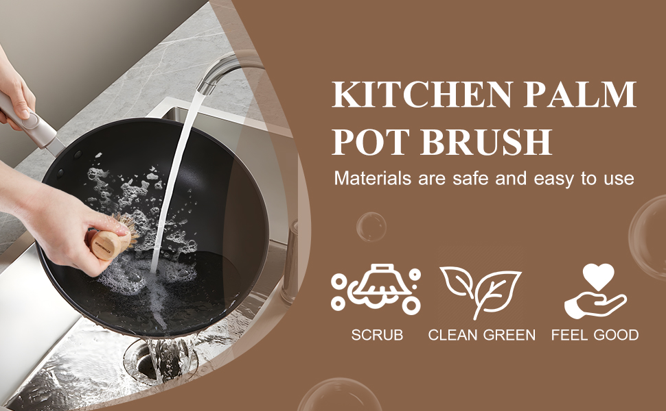 Kitchen Palm Pot Brush