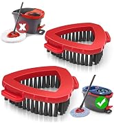 Scrubber Mop Head, 2 Pcs Scrub Brush Attachments for O-Cedar EasyWring 2 Tank System, Triangle Sp...