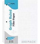 Emraw 4-1" Filler Paper Quad Ruled Loose Leaf Filler Papers Comes with a 3 Hole Punch Perfect for...