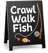 Funny Office Desk Decor Humorous Decorative Desk Sign Crawl Walk Fish Modern Minimalist Home Deco...