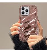 FABSPARK Case for iPhone 12 Pro Max/iPhone 13 Pro Max,3D Wave Water Ripple Pattern Electroplate P...