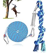 Petbobi Bungee Dog Toy, Outdoor Dog Tug Toy for Pitbull Interactive Exercise, Spring Pole Tug-of-...