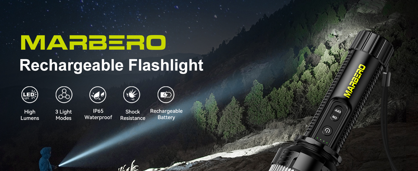 Rechargeable Flashlight High Lumens