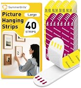 Large Picture Hanging Strips Heavy Duty, Damage Free Picture Hangers for Walls Without Nails/Tool...