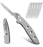 COOL PARD EDC Folding Scalpel Pocket Knife ,EDC Utility Knife with 6pcs #60 Replaceable Blades, O...