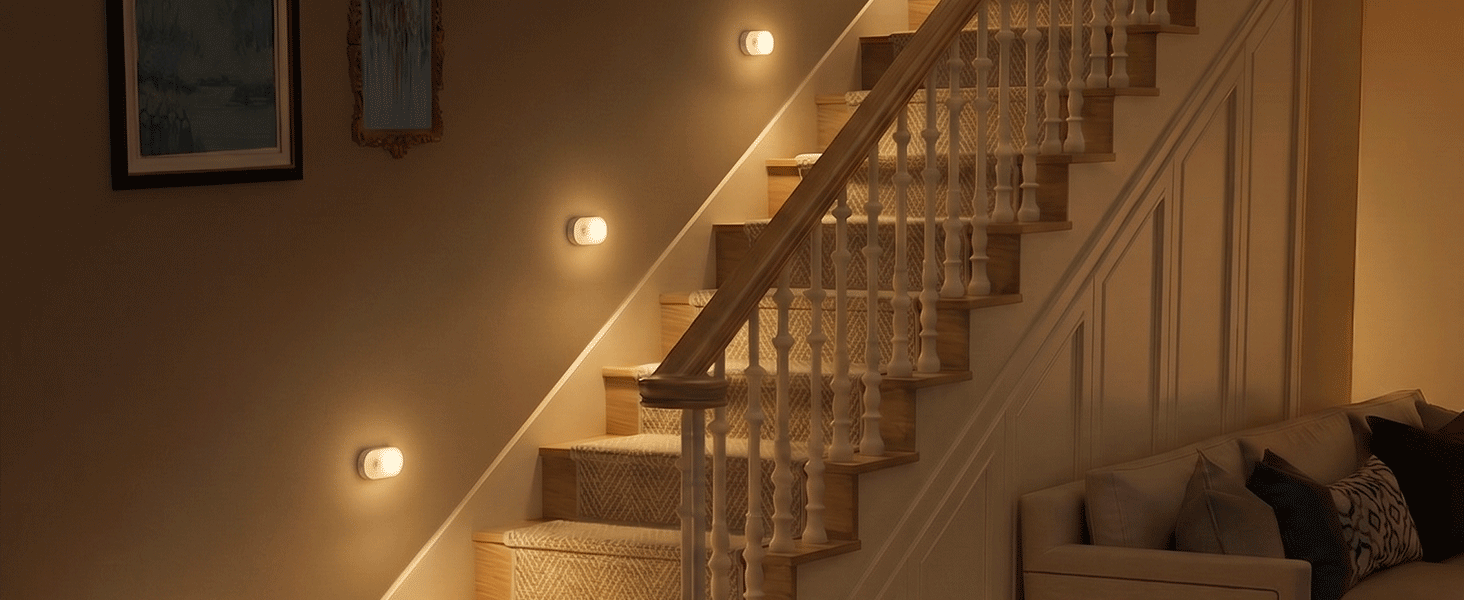 portable step night light with rechargeable