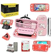 Switch Lite Accessories Bundle, Kit with Carrying Case,TPU Case Cover with Screen Protector,Charg...