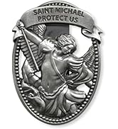 YukaBa St Michael Medal for Car,Saint Michael Visor Clip-St Michael The Archangel Automotive Viso...