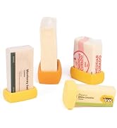 Food Huggers Cheese Huggers Set of 4 Reusable Silicone Savers | BPA Free | Plastic Free Food Stor...