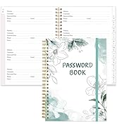 Password Book with Alphabetical Tabs - Large Size Password Keeper Journal Notebook for Computer &...