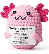 WEYON Back to School Gifts for Teen Girls Kids College Students, Handmade Crochet Axolotl, Trendy...