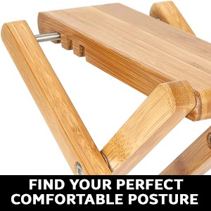 Guitar Foot Rest Wooden Bamboo Foldable Non-Slip Wood Footstool Foot Stand Leg Support