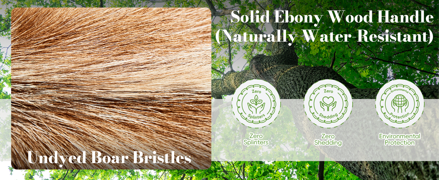 Natural Boar Bristle Dry Body Brush for Lymphatic Drainage