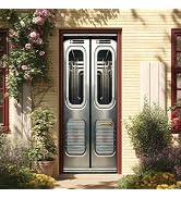 HOMETITUTE Industrial Metal Subway Train Peel Stick Door 30.3x78.7 Vinyl | Wall Cover Poster Deca...