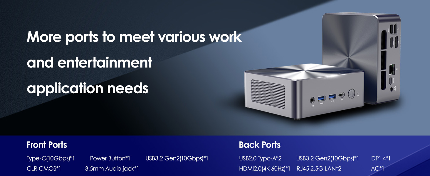 More ports to meet various workand entertainmentapplication needs