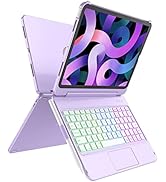 FUWANG iPad Air 5th Generation Keyboard Case 10.9“ 2022, 180° Rotatable Touch Smart Keyboard for ...