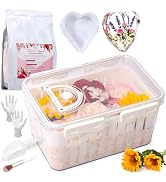 Aboofx Silica Gel Flower Drying Crystals Kit with 5L Storage Box, Gloves and Love Shaped Mold for...
