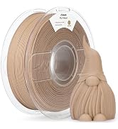 AMOLEN PLA Filament 1.75mm, 3D Printer Wood Filament Add 15% Real Wood Fiber, White Oak Natural C...