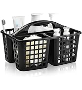 Haundry Plastic Shower Caddy Basket with 3 Compartments, Portable Divided Cleaning Supply Storage...