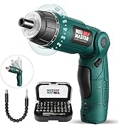 NEU MASTER Cordless Screwdriver, 4V Electric Screwdriver Rechargeable Power Screwdriver With Pivo...