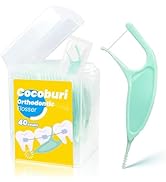 COCOBURI Orthodontic Flossers for Braces-Individually Wrapped Ortho Dental Floss Picks for Adults...