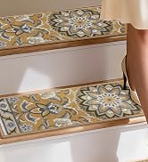 COSY HOMEER-Stair-Treads-for-Wooden-Steps Washable Indoor Stair Treads Non Slip 8" X 30" Soft Sta...