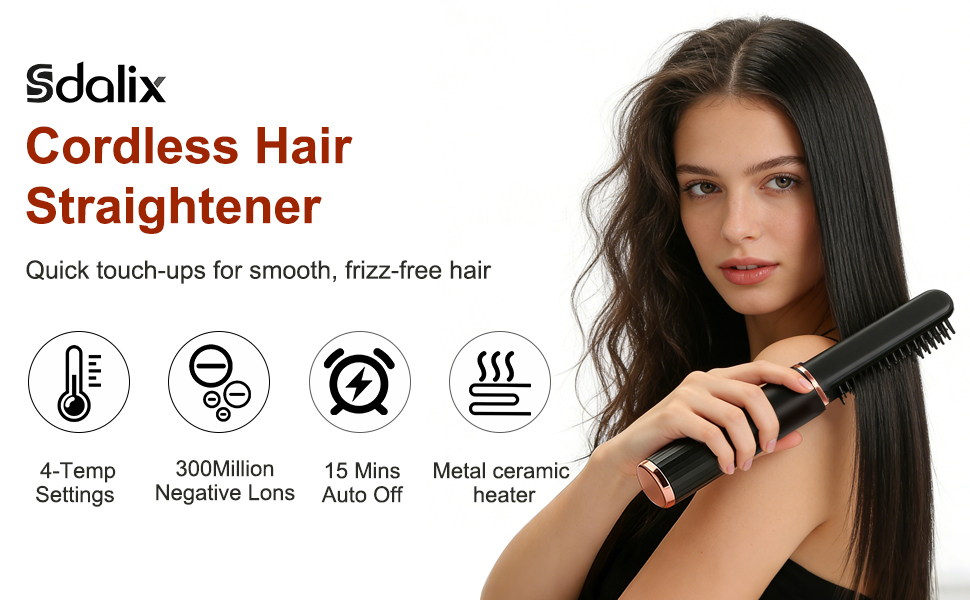 cordless hair straightener brush
