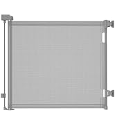 Veraste Retractable Baby Gate,Mesh Baby Gate or Mesh Dog Gate,33" Tall,Extends up to 55" Wide,Chi...