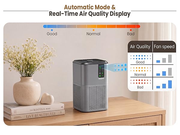 Automatic Mode &Real-Time Air Quality Display