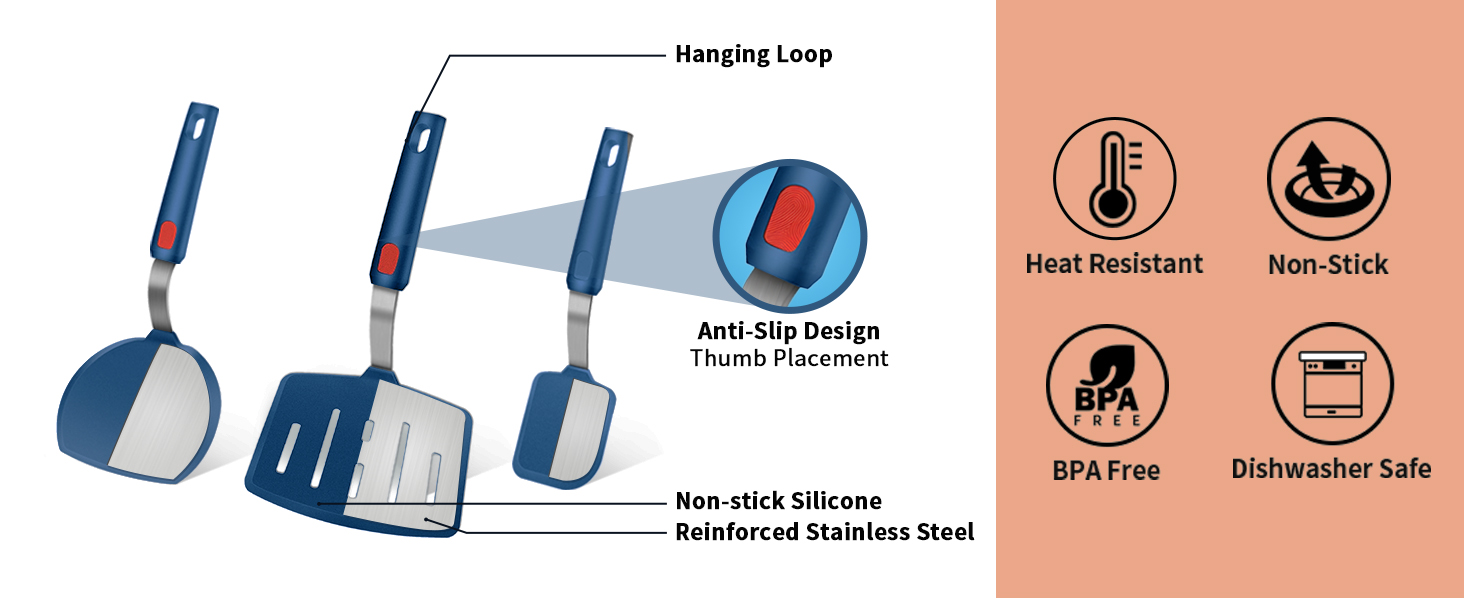spatulas silicone heat resistant