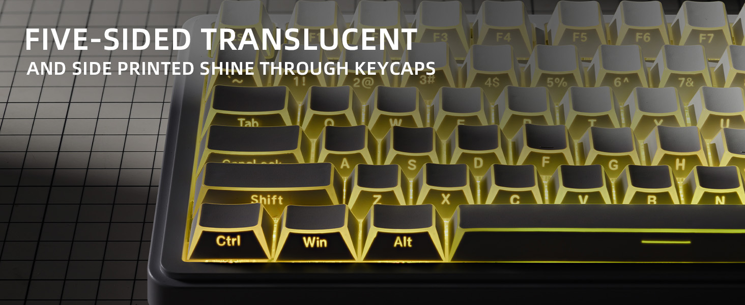 shine through keycaps