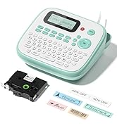 Label Maker Machine with Tapes, D210S Label Maker with QWERTY Keyboard, Handheld Labeler Machine ...