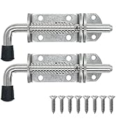 JQK Spring Loaded Barrel Bolt Latch, Heavy Duty 304 Stainless Steel Thickened 3mm Door Lock, 6.3 ...
