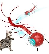 Saolife Interactive Cat Toys for Indoor Cats, Moving Cat Ball with Tail, Fast Rolling on Carpet, ...