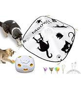 ORSDA Cat Toys Rechargeable, 4in 1 Interactive Cat Toy for Indoor Cats, Hide and Seek Kitten Wand...