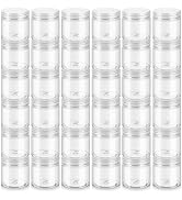 Loretoy 36 Pack 2 OZ Plastic Jars with Lids, BPA Free, Reusable, Refillable Transparent Cosmetic ...