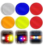 PHIXBEAR 10 Pcs Super Reflection Round Reflective Stickers Made of 3M DG3, Safety Reflective Tape...