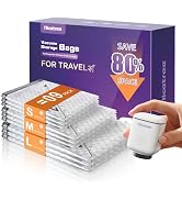Nicetree 9-Pack Vacuum Storage Bags with Rechargeable Wireless Pump, 3 Sizes (20/24/28 Inch) Trav...