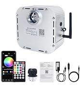 AKEPO Car Home 32W Twinkle Fiber Optic Light Engine, Bluetooth APP Control+Music Activated+28-Key...