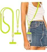 Hovmwey Phone Lanyard Crossbody, Hand Wrist Strap Lanyard with 2 Phone Tethers, Adjustable Anti T...